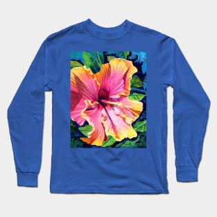 Tropical Bliss Hibiscus Long Sleeve T-Shirt